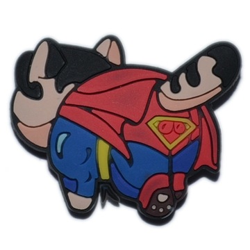 Filmy - Przypinka do Crocs - kot Superman 1702