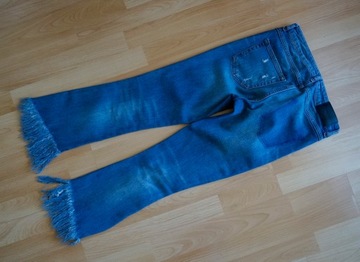 ZARA __ PIĘKNE SPODNIE JEANS 7/8 __ R. 36/S