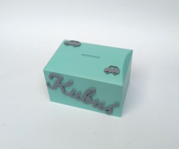 Подарок ребенку-копилка с 3D именем.