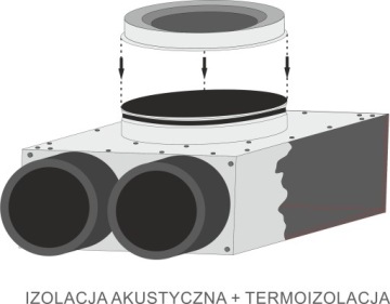 Угловой короб для пленума 1x75/ 125 Глушитель