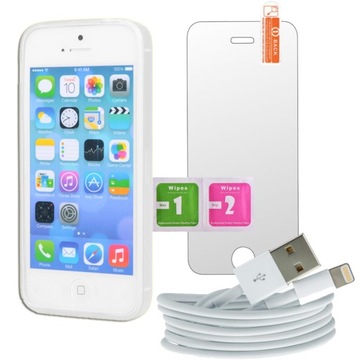 IPhone 7 Etui ultra Slim + kabel USB + szkło hart