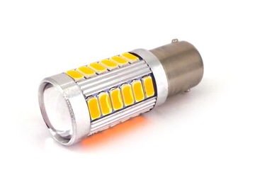 LED P21W 12V pomarańczowa BA15S 1300lm kierunek