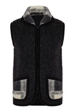 ШЕРСТЯНОЙ ЖИЛЕТ С ВОРОТНИКОМ, МЕРИНОС, 3XL