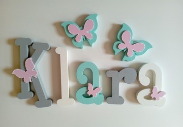 3D НАСТЕННЫЕ БУКВЫ 20 СМ, 5-буквенное ИМЯ РЕБЕНКА