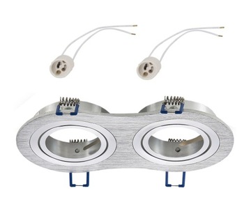 Oprawa sufitowa RUCHOMA podwójna do LED 230V GU10