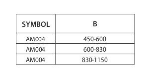 ВЕШАЛКА ДЛЯ ПАНТОГРАФА НИЖНЯЯ 830-1150 ММ AMIX