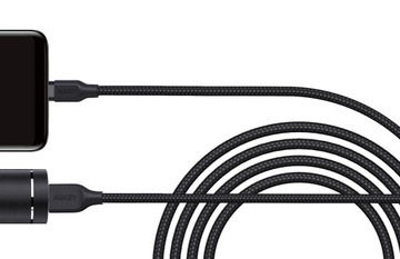 Кабель Aukey CB-AC2 BK USB-C USB-A — USB-C 5 Гбит/с, QC 3.0, 2 м