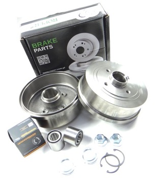 BĘBNY HAMULCOWE + ŁOŻYSKA OPEL TIGRA CORSA C +ABS