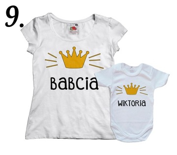 КОМПЛЕКТ ФУТБОЛКИ ДЛЯ БАБУШКИ И БОДИ ДЛЯ ВНУНКИ