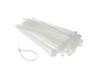 BIAŁE OPASKI ZACISKOWE TRYTKI 2,5x60 mm 100szt