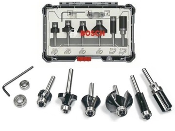 BOSCH zestaw frezy wiertła drewno 6 sztuk 8mm