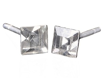 Versil kolczyki sztyfty cyrkonie 4 mm srebro 0,925