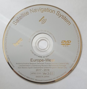 Honda aktualizacja 2018 mapa polski DVD v3.c0