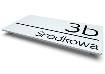 Матовая адресная табличка с 3D номером дома