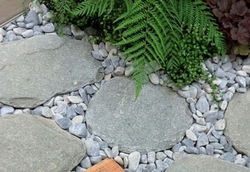 Степная дорожка Камень Серый Овал Плоский Сад Кавала Антикварный Маленький