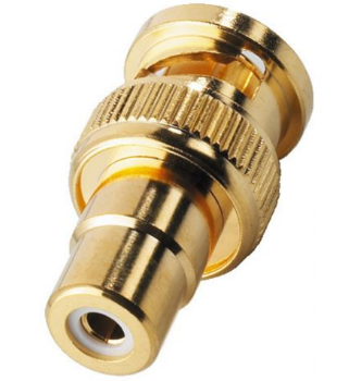 Adapter wtyk BNC - gniazdo RCA chinch GOLD (4682)