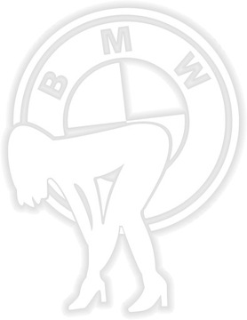 VAR BMW GIRL - naklejka 10 x 13 cm BIAŁA