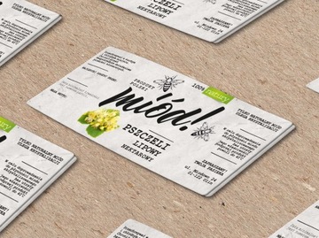 PERSONALIZOWANE Etykiety Naklejki na MIÓD 1050 szt