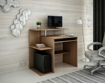 Компьютерный стол B1 SONOMA ДУБ 100см шкаф ROB