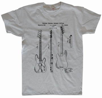 Bas bass gitara basowa Fender patent koszulka