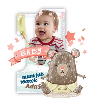 ФОТОМАГНИТ на холодильник ПОДАРОК ​​НА ДЕНЬ РОЖДЕНИЯ ОДНОМУ ОДНОМУ + КОНВЕРТ