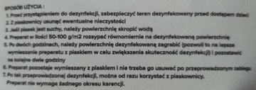 SANDY SAND-Y DEZYNFEKCJA PIASKOWNICA PIASEK 2,7KG