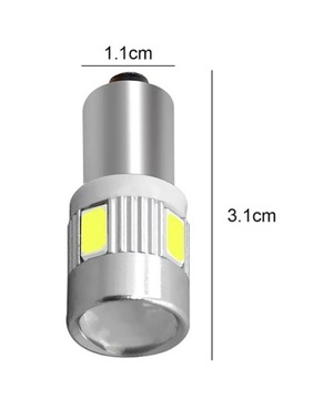 ŻARÓWKA LED 6 SMD 5630 T4W BA9S POSTOJÓWKA POZYCJA