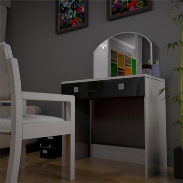 ЛУНА туалетный столик с зеркалом, глянцевый фасад