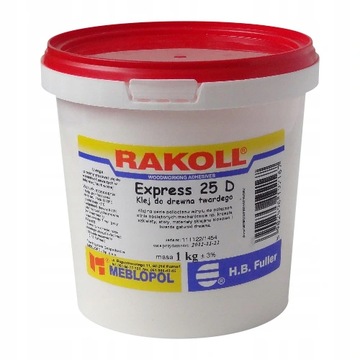Klej do drewna twardego Rakoll Express 25 D 1kg