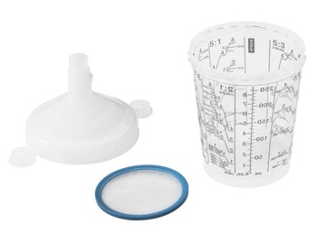 SATA KUBKI plastikowe RPS QCC sitkiem 125um/ 0,3l