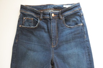 ZARA DENIM klasyczny jeans granat elastyczne M