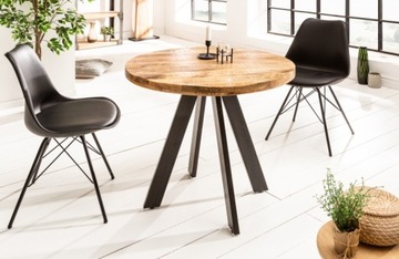 STÓŁ IRON Craft 80cm Okrągły drewno MANGO Design