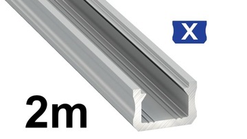PROFIL ALUMINIOWY do taśm LED WĄSKI X 2M SREBRNY
