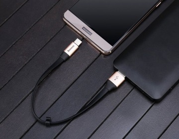 Короткий плоский кабель USB-C Baseus для Android Auto