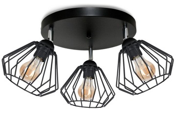 Lampa sufitowa WIRE 3 druciany klosz - można LED
