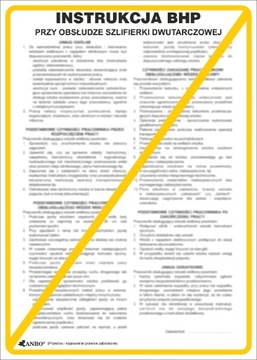 ZNAK TABLICA Instrukcja przy obsłudze szlifierki