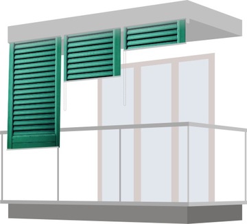 OKIENNICA zielona ROLETA nadruk balkon 137x150