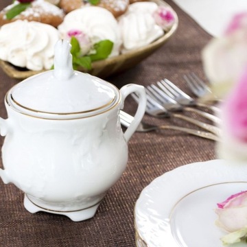 Сахарница 400 мл Rococo Złota Linia 3604