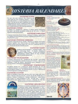 Historia kalendarza plansza 70x100