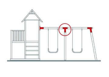 Соединитель для распашных 100х100 - круглый 90 градусов.