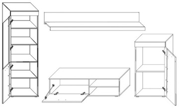 RITA секция Современная мебель для гостиной