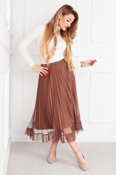 SPÓDNICA DAMSKA SPÓDNICZKA DŁUGA KOBIECA LETNIA ELEGANCKA TIUL KOLORY 1995