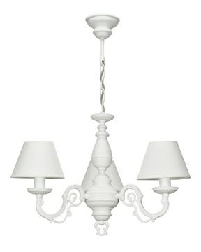 3 płomienny biały żyrandol do pokoju VIOLA klasyczna lampa do sypialni