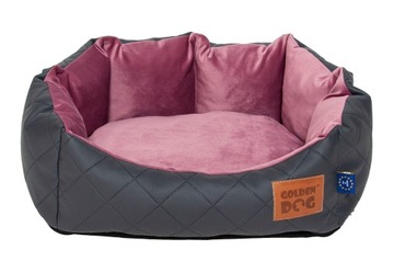 LEGOWISKO GOLDEN DOG KORONA VELVET dla psa, kota roz. M