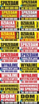 Прочный баннер 2x1 м для продажи дома/участка/квартиры