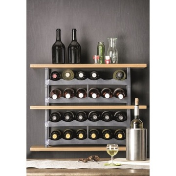 ПОЛКА ДЛЯ БУТЫЛОК ВИНА И АЛКОГОЛЯ, ГРАФИТ