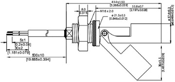Датчик уровня жидкости 1000 В переменного тока постоянного тока, горизонтальная установка