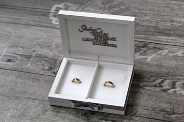 Коробка для обручальных колец «Розовые розы» с именами и датой