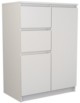 KOMODA SZAFKA 2D2S 70CM BIAŁA DRZWI SZUFLADY TOP