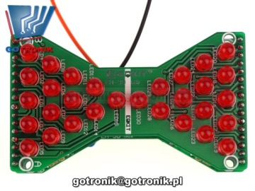 Электронные светодиодные песочные часы красного цвета -DIY_ELEK-117